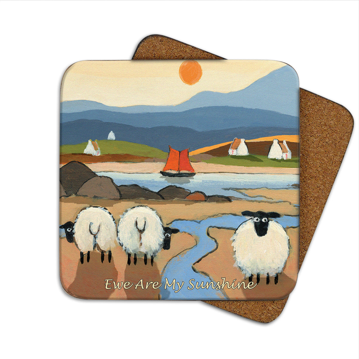 Ewe Are My Sunshine Coaster by Artist Thomas Joseph The